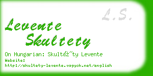 levente skultety business card